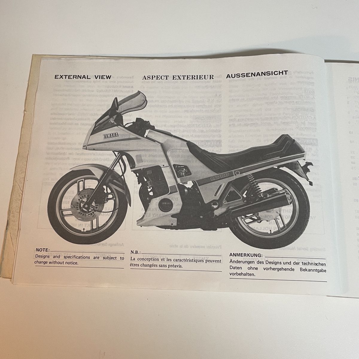 Libri: Yamaha XJ650 Turbo Service Handbuch – Usato da Gossau ZH venduto da Robroy66 1