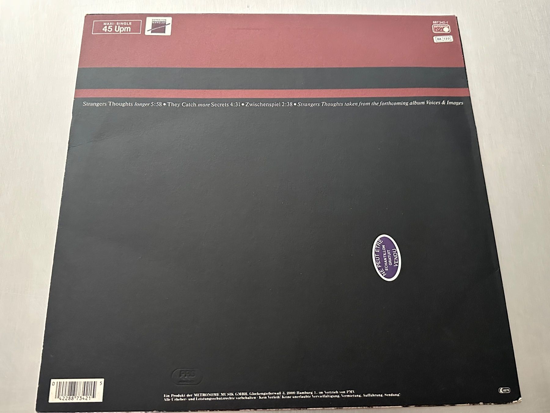 Dischi in vinile: CAMOUFLAGE 12 STRANGERS THOUGHTS – Usato da Sion venduto da jaipur1401 3