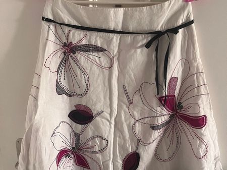 Rock von Monsoon weiss/fuchsia Blumenmuster