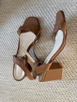 JustFab Damen-Sandaletten  braun, Blockabsatz, Gr.  39