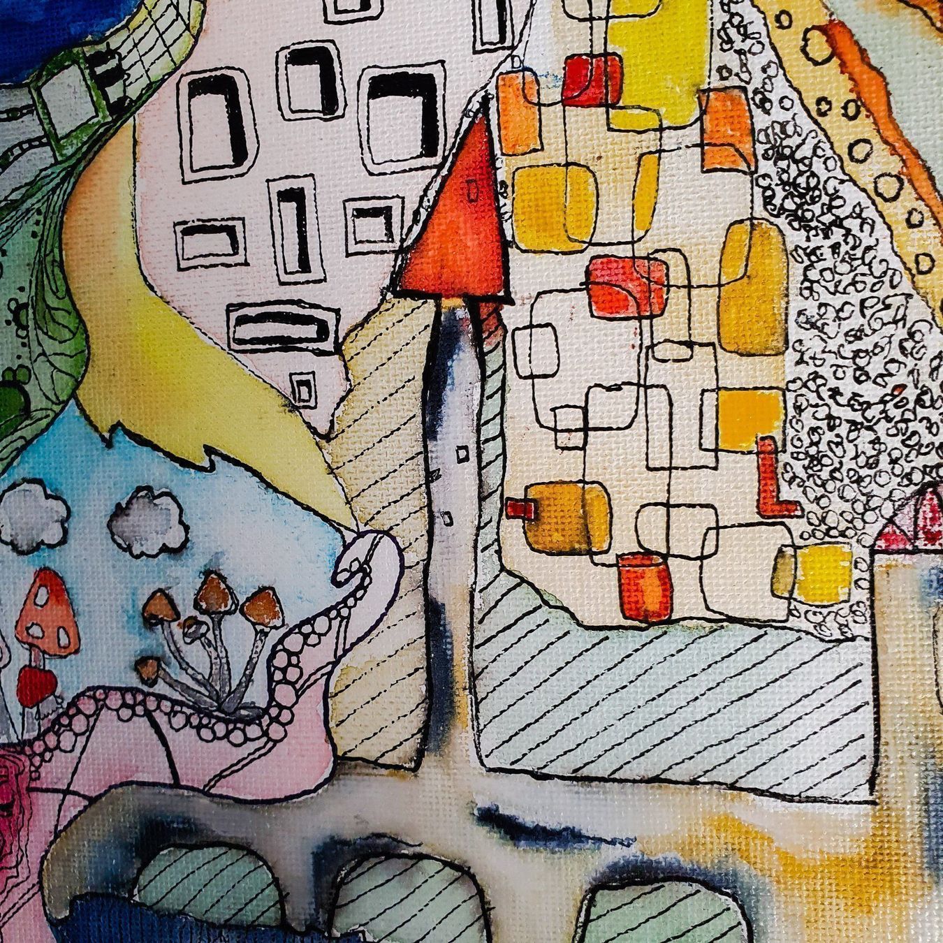 Gemälde: Toy Village 50x50 cm – Neu und originalverpackt aus Kreuzlingen von eszanza 4