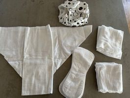 Stoffwindeln Set, Mullwindeln, Windelüberhose, Einlagen