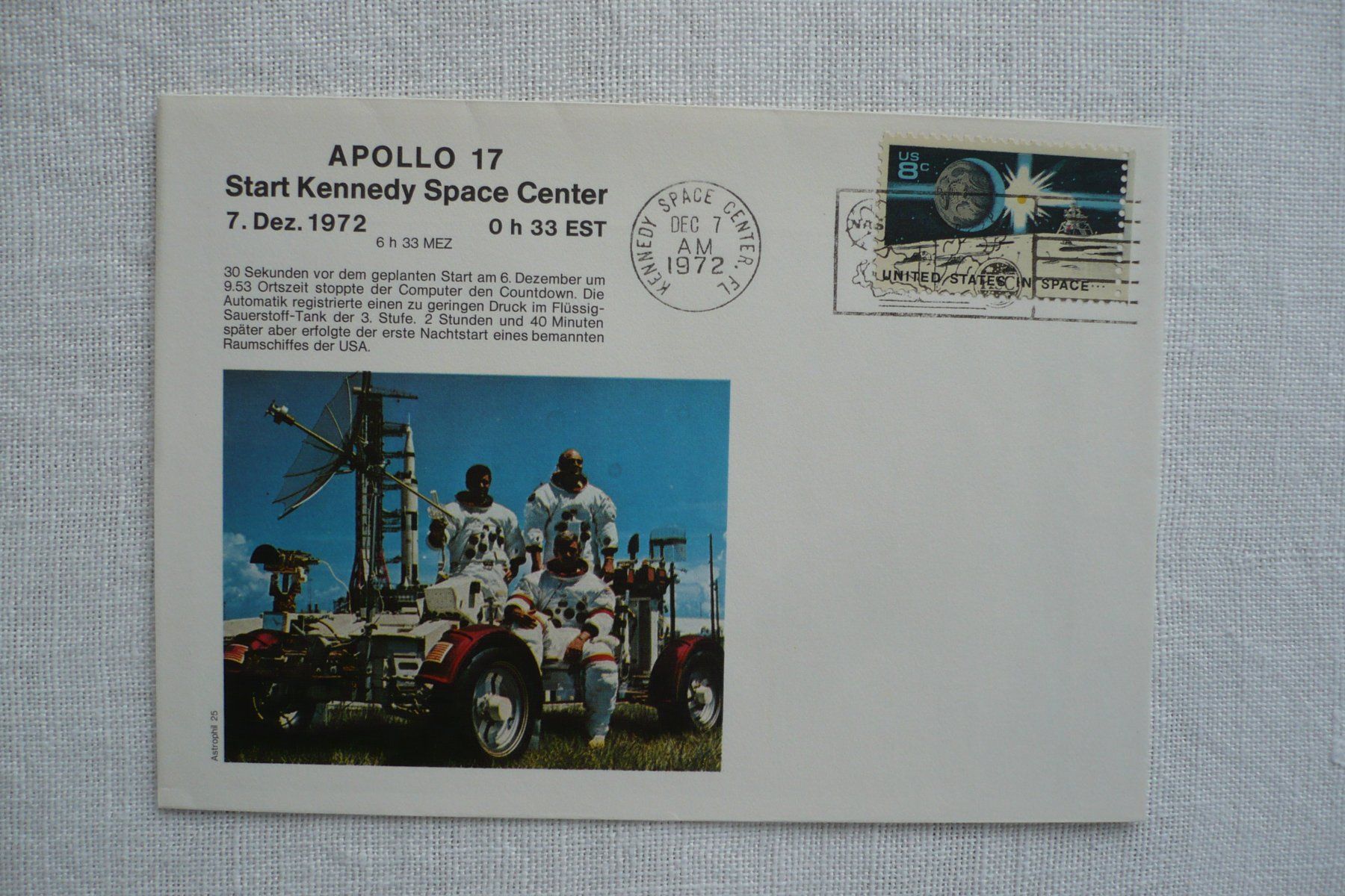 Alle Briefmarken: 1972 APOLLO 17 Start – Gebraucht aus Zürich von saltandpepper008