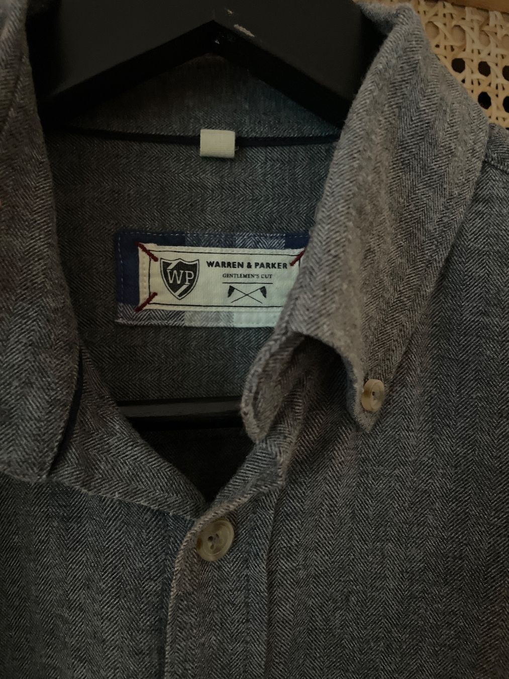 Camicie: Warren & Parker Hemd Herringbone grau – Usato da Zürich venduto da man_yb8d 2