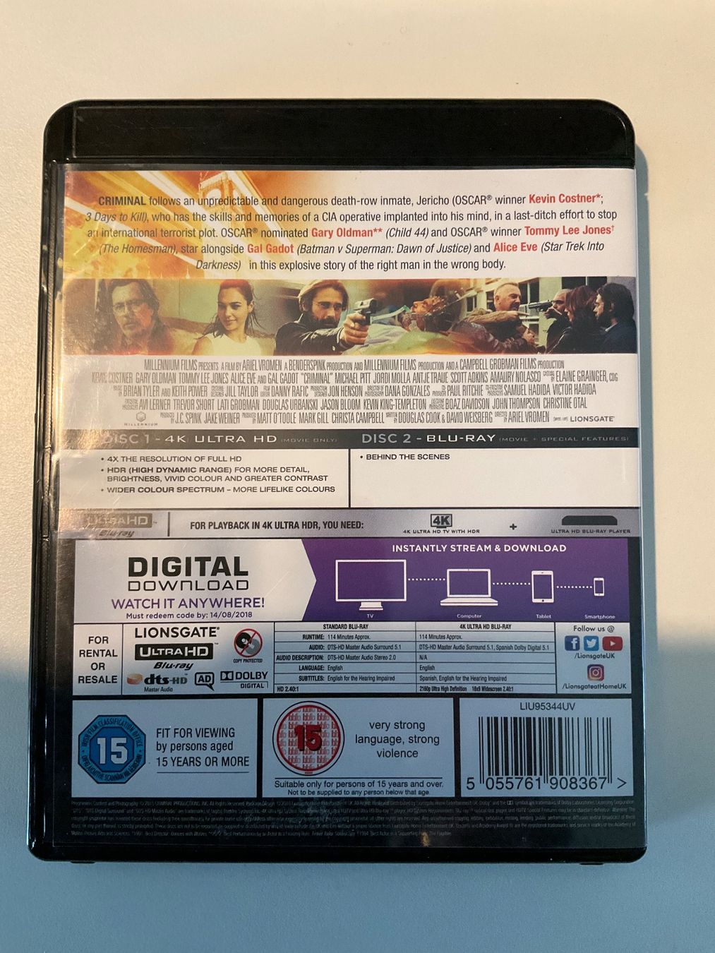 Tutti i DVDs: Criminal 4K UHD Blu-Ray + Blu-Ray – Nuovo (secondo la descrizione) da Bex venduto da jqu_fnk6 1