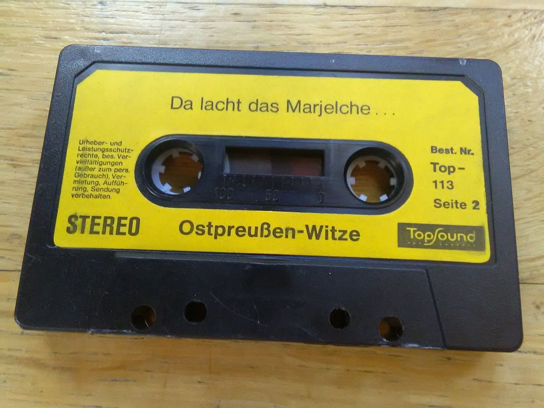 Musicassette: Ostpreussen-Witze (MC) – Usato da St.Galllen venduto da elkaphone 3