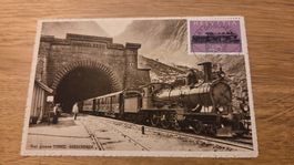 1982 FDC Maximumkarte 100 Jahre Gotthardbahn