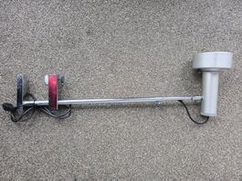 Vintage Klemmspotlampe ALUMINIUM sehr speziell 80 cm lang
