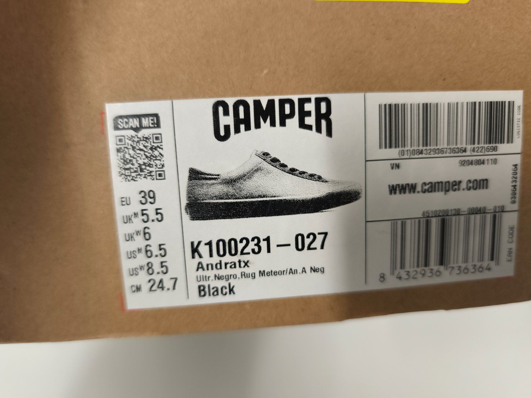 Camper Scarpe da uomo: New Camper Leather Black Sneakers. 39 – Usato da Sursee venduto da Re.joy 4