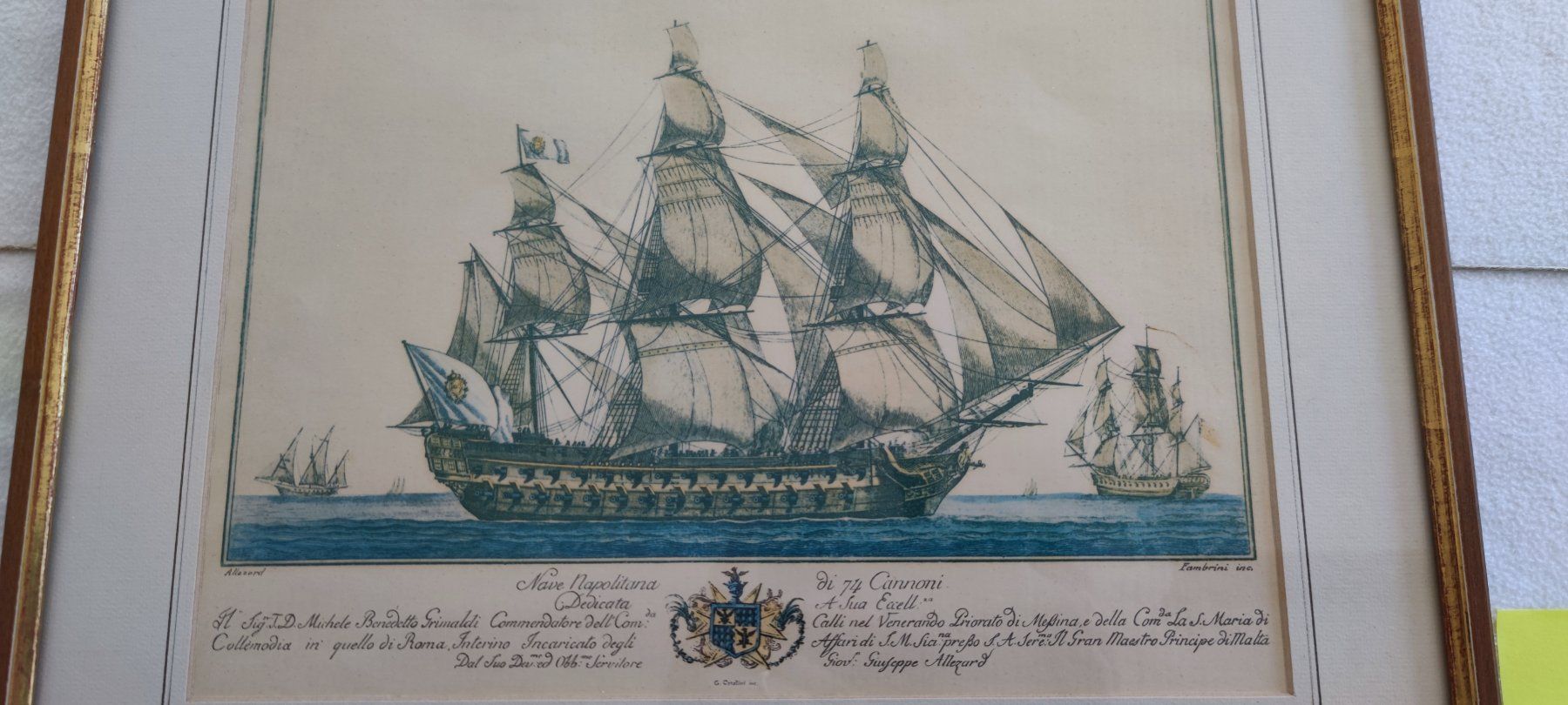 Foto & Immagini: Kolorierte Schiffsradierung "Nave Napolitana Dedicata" – Usato da Stäfa venduto da Rampensau 1