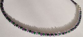 Halskette Jade & Amethyst 47cm. Ø 3mm.