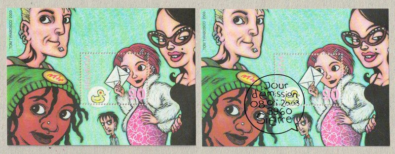 Tutti i francobolli: 2 Blocks Comics 2003 ** und gestempelt – Nuovo (secondo la descrizione) da Bonstetten venduto da Pinguin75