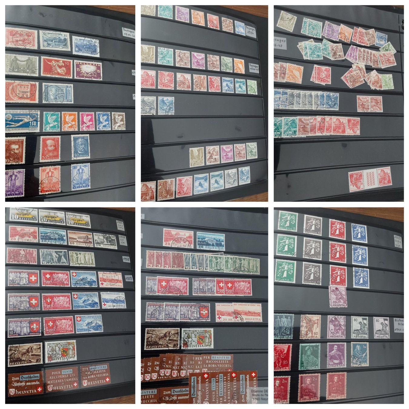 Alle Briefmarken: 4 Stk. CH Briefmarken-/Dublettenalben – Gebraucht aus Münchwilen AG von Nesar 2