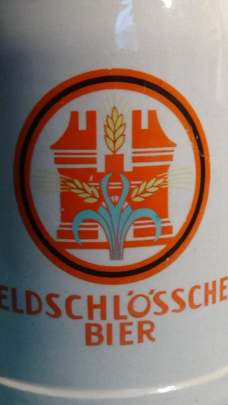 Feldschlösschen Bicchieri: Feldschlösschen Bierkrug 1960 – Usato da Wiedlisbach venduto da Bobesch10 4