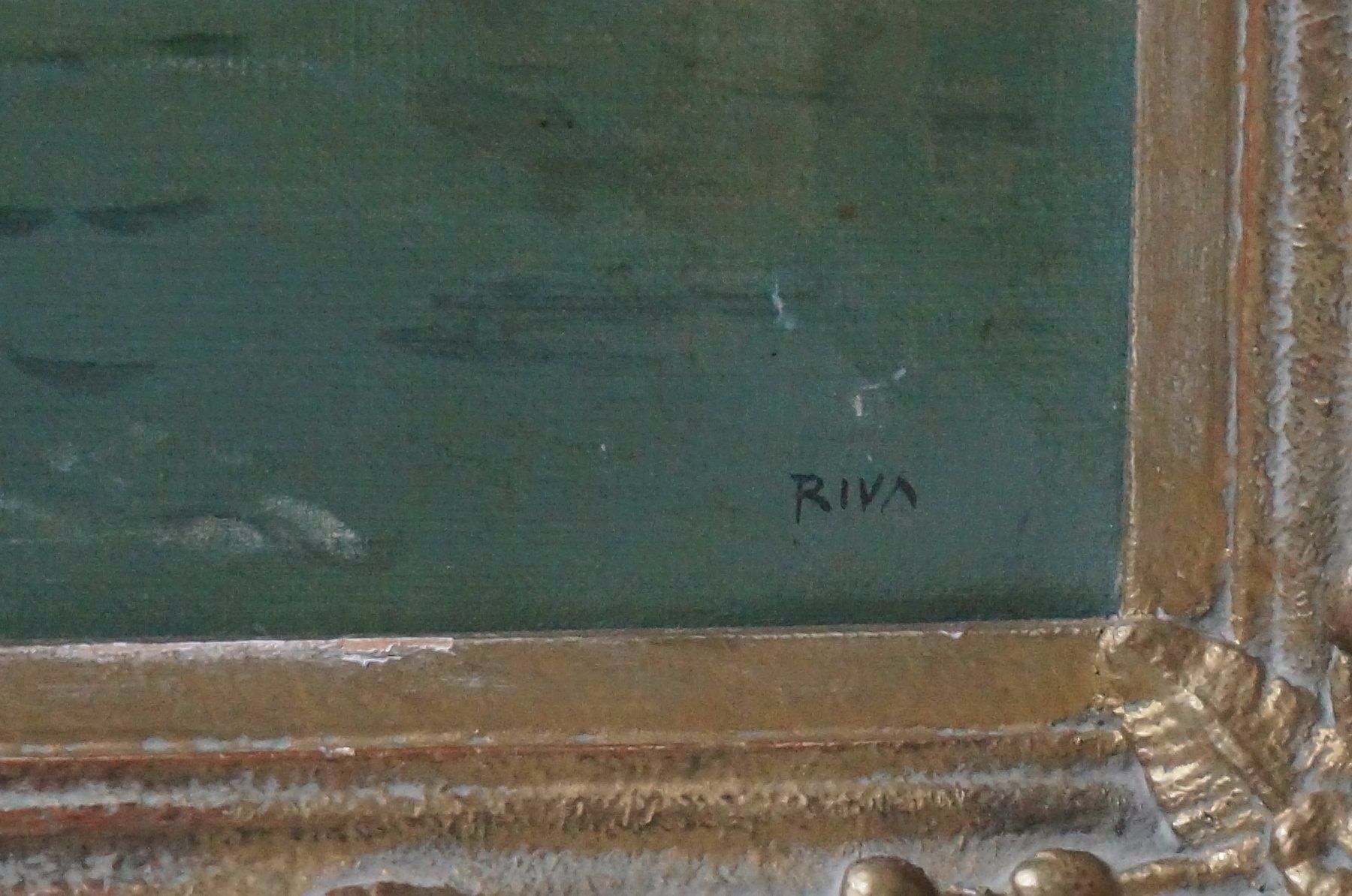 Dipinti: Venedig Ansicht Ölgemälde signiert "RIVA" – Usato da Spreitenbach venduto da Salesmanship 4