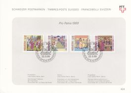 PTT Pro Patria Sammelblatt 404 1989 Kunst und Kultur