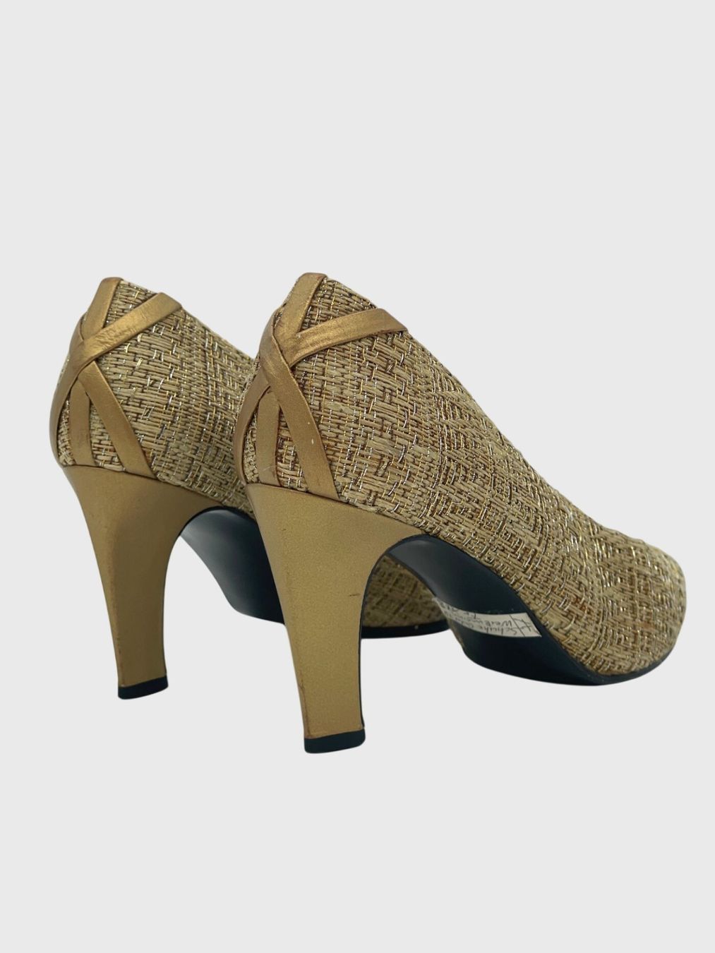 Stuart Weitzman Scarpe da donna: Stuart Weitzman Woven Lame Pump EU 38 Metallic – Usato da Zürich venduto da shoe_shop 3