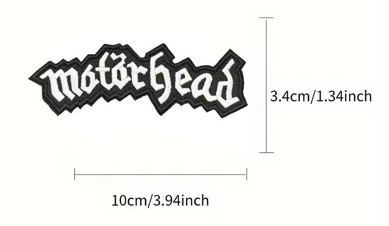 Patches: Patch brodé Motorhead noir blanc /M100 – Neu und originalverpackt aus Allens von MADE.IN.ROCK.N.ROLL 1