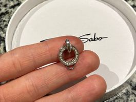 THOMAS SABO Carrier mit Zirkonia 💎 Charm-Halter, 925 Silber