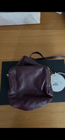 Damen Handtasche Leder Weinrot mit Etikett neu