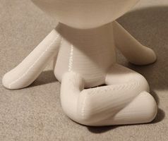 3D Printed White Figure Meditating Pose