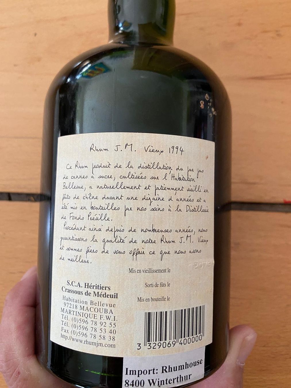Bevande alcoliche: Rhum J.M. 1994 – Nuovo e nell'imballaggio originale da Rorschach venduto da chbuechel1965 2