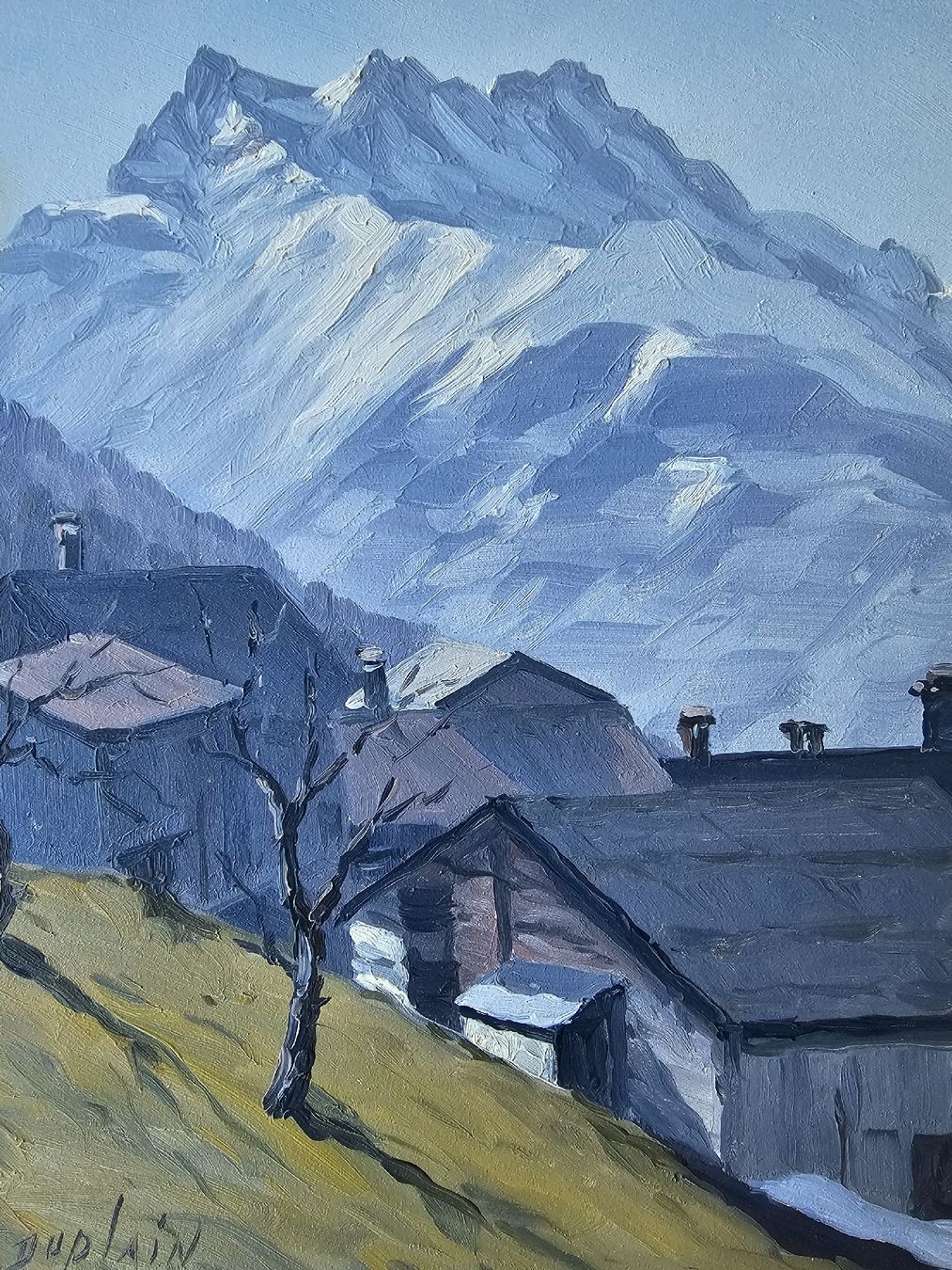 Gemälde: ALBERT DUPLAIN SUPERBE TABLEAU DENT DU MIDI HUILE SUR TOILE – Gebraucht aus etoy von rerram2007 3