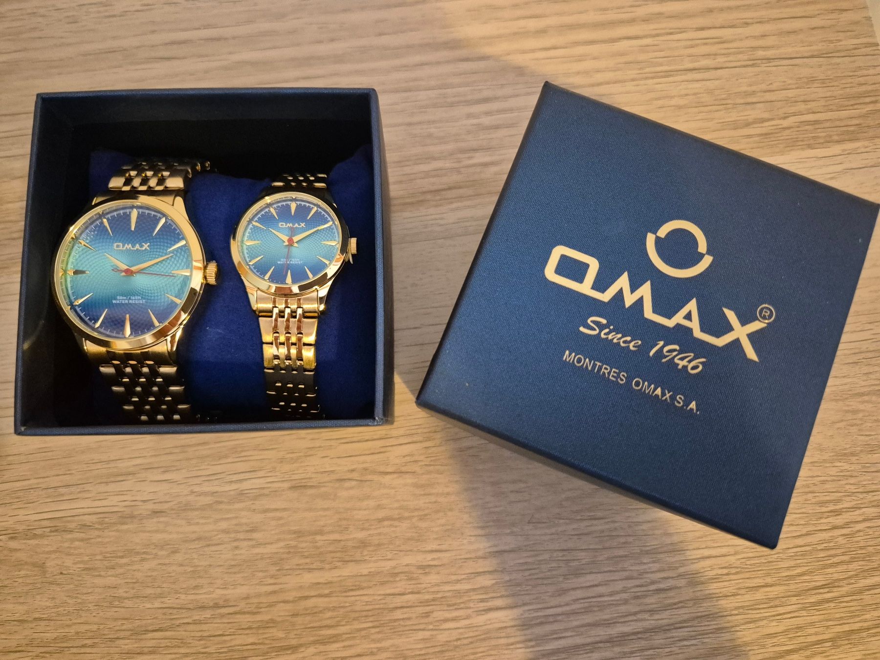 Orologi: OMAX Partneruhrenset gold / blau – Nuovo e nell'imballaggio originale da Zürich venduto da zah_967f 1