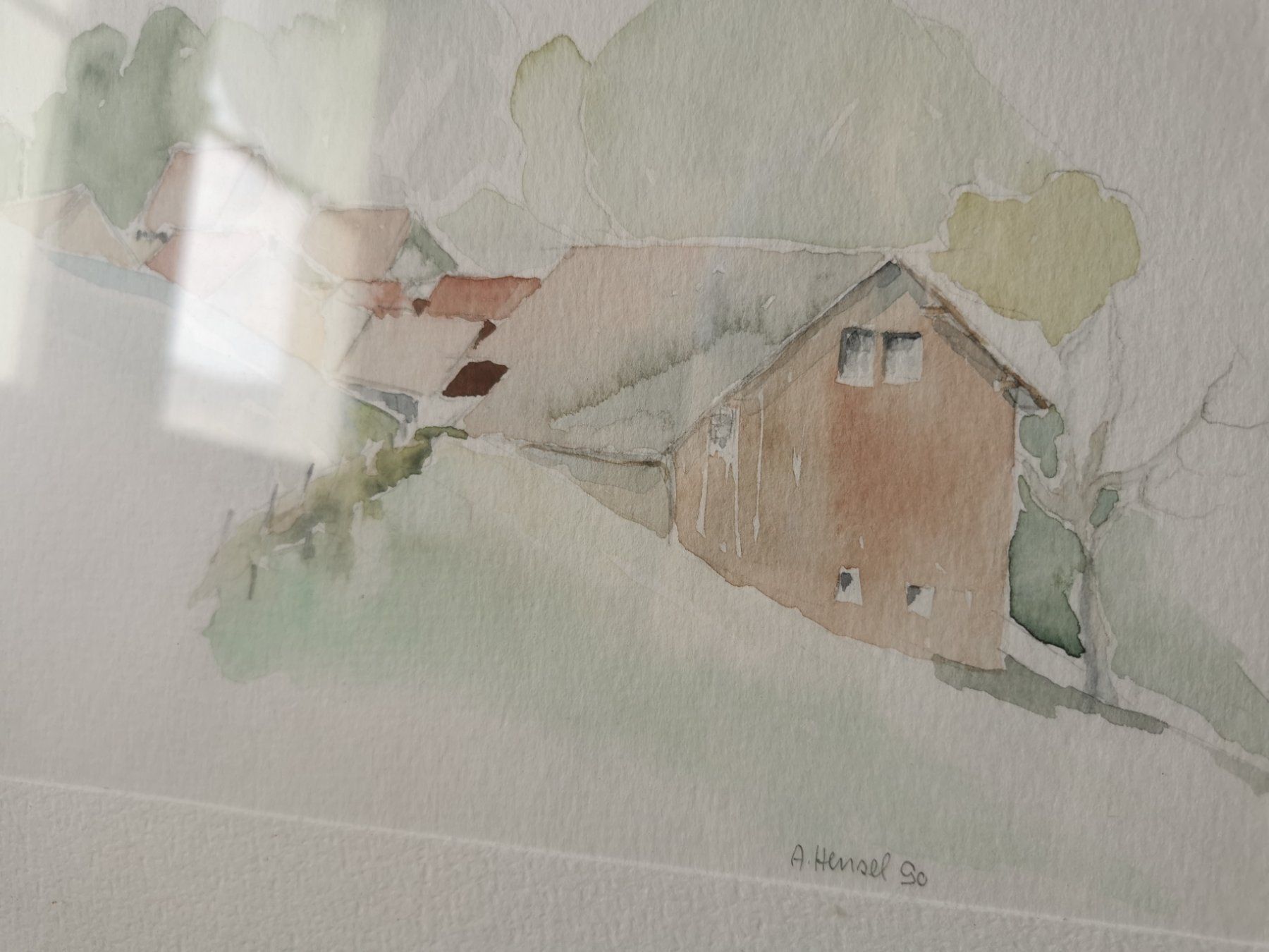 Dipinti: Aquarell Häuschen Original Malerei Bild – Usato da Berneck venduto da Hansi_Muenz 1
