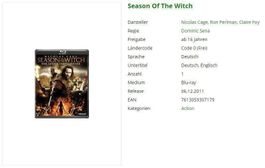 Season Of The Witch (Bluray)
