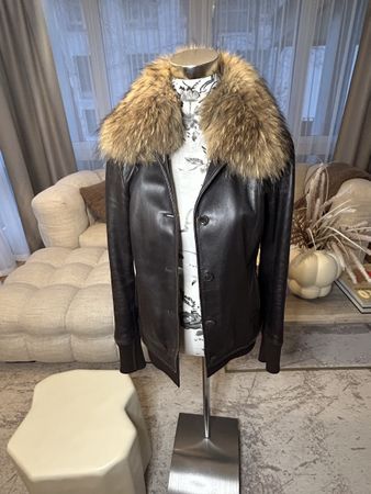 Bruno Magli Lederjacke, Echtleder, Grösse 36/38 Top Zustand