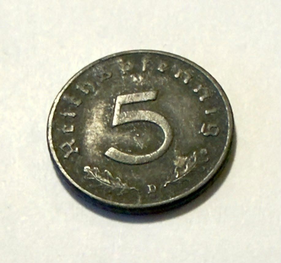 Tutti le monete: DE 5 ReichsPfennig 1943D – Usato da Zürich venduto da Tasmiyah 1