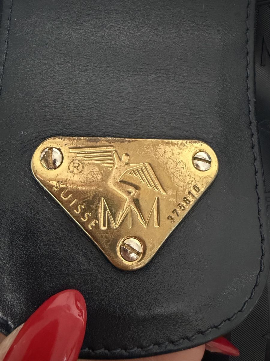 Maison Mollerus Taschen: Maison Mollerus MM Schultertasche Dunkelblau Monogramm  – Gebraucht aus Hägglingen von Raff_Ella 1