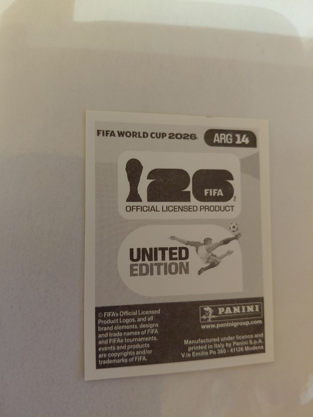 Panini Carte collezionabili: Panini 2026 ARG 14 Paz – Nuovo (secondo la descrizione) da Ovronnaz venduto da Ma-94-hey 1
