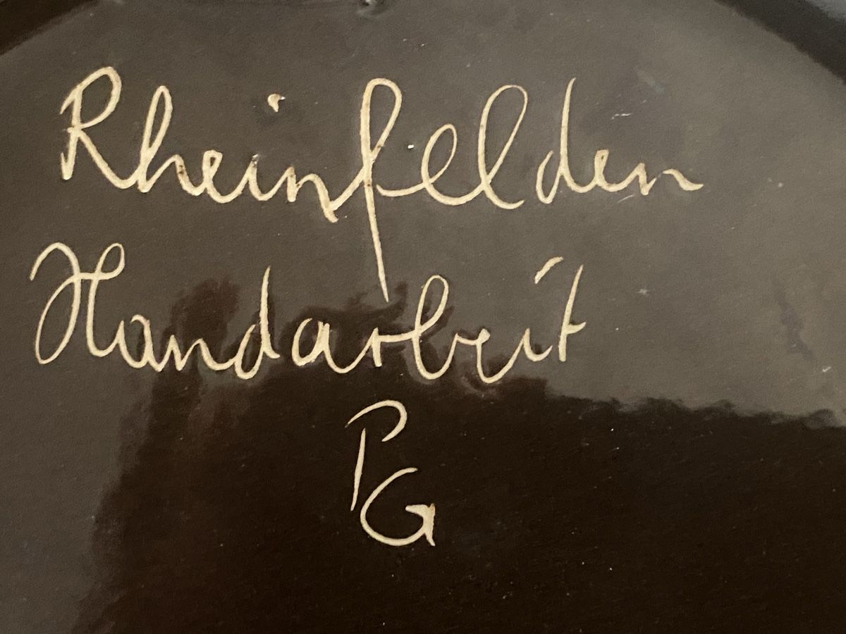 Rheinfelder Keramik Teller: Wand Teller , Rheinfeldner Keramik Schäfer motiv – Gebraucht aus Baden von swiss-alps 3