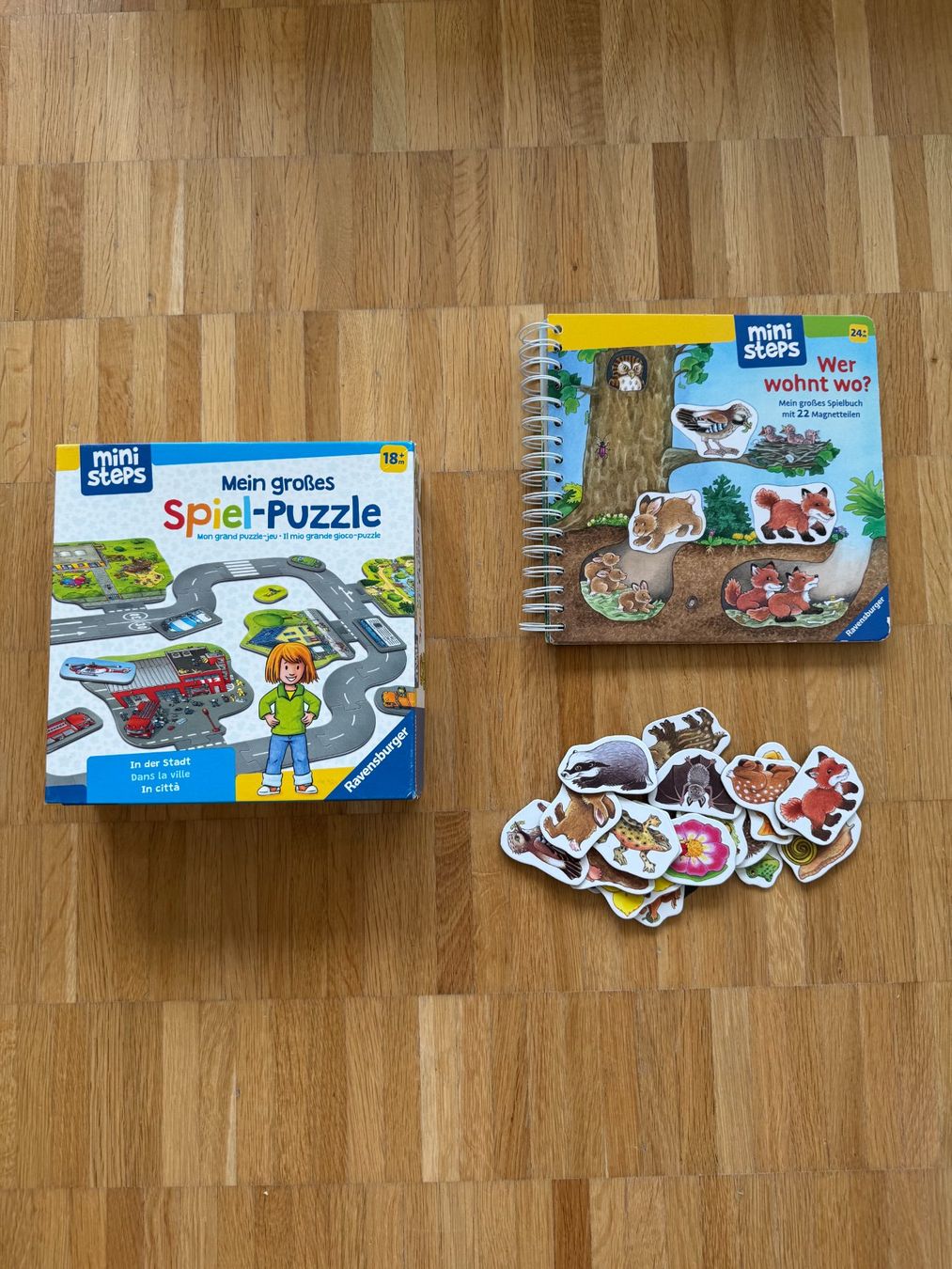 Ravensburger Puzzle: Ravensburger ministeps Spiel-Puzzle & Magnetbuch Set – Usato da Glattpark(Opfikon) venduto da adr_m8nc
