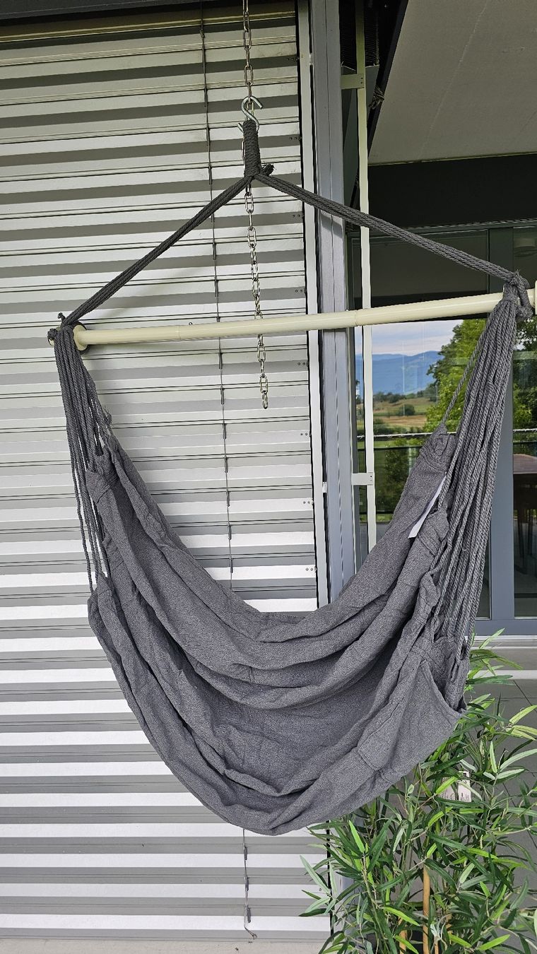 Poltrone pensili da giardino: Graues Hängesessel mit Aufhängung neuwertig – Nuovo e nell'imballaggio originale da Cham venduto da ire_cw28 1