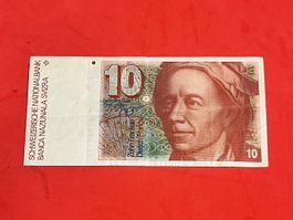 1 Alte CH Banknoten 10.- Fr. (Rot)  Nr: