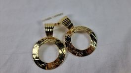 Goldene Ohrringe, Statement Ohrhänger, Vintage Look -503-