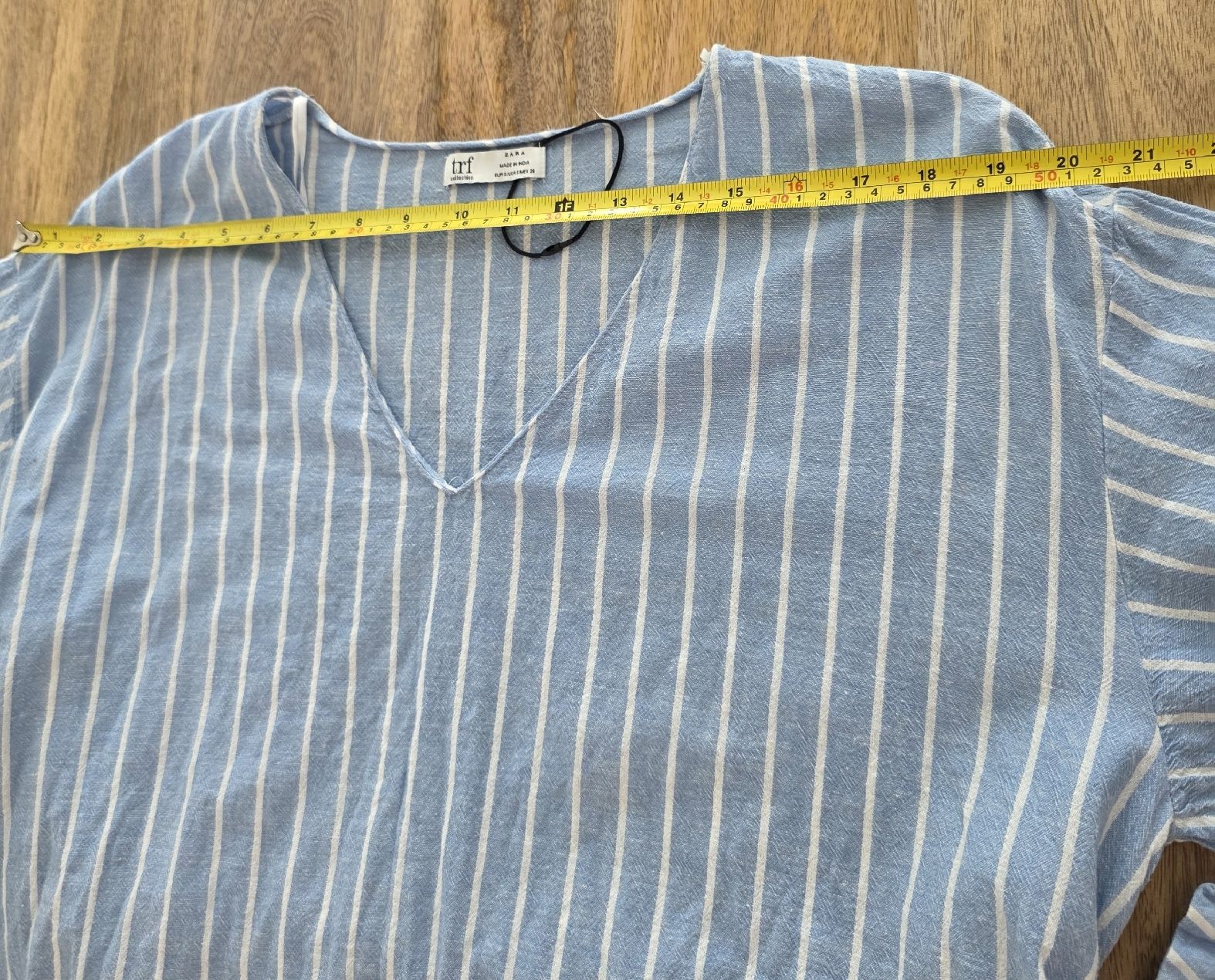 Zara Chemisiers: Zara Bluse gestreift hellblau mit Spitze Grösse S/ M – D'occasion à Rheinsulz par Gilea 7