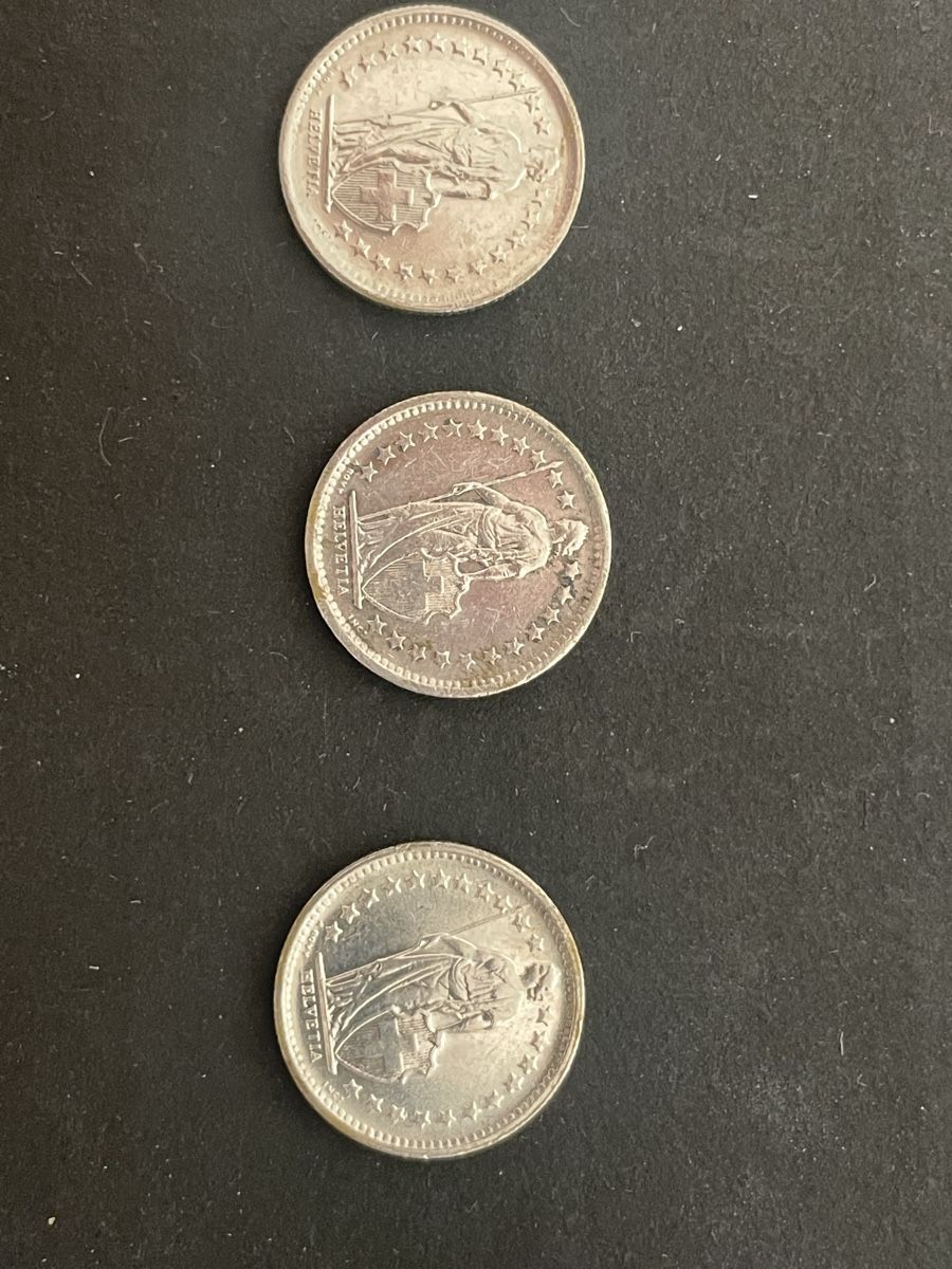 Tutti le monete: 3 x -.50 Silber CH Jahr 1965 – Usato da Meierskappel venduto da Hala03 3