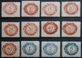 Liechtenstein Porto Kat. 1-12 * 1920