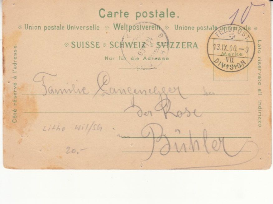 Ansichtskarten: Wil 1900 – Gebraucht aus Bürglen TG von StampGraf 1