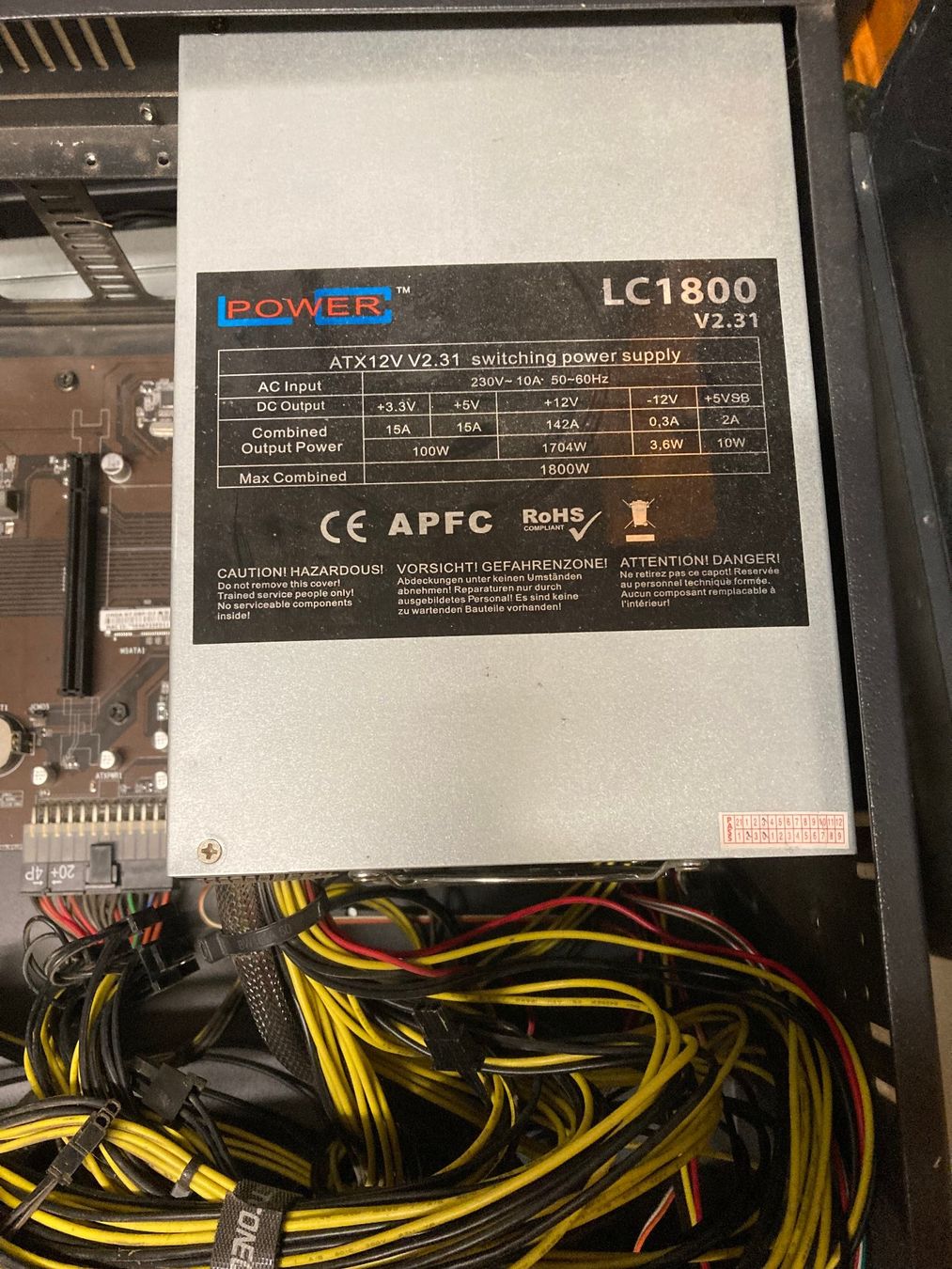 Coin Miner: Mining Chassis / Crypto Miner / LC Power LC1800 – Gebraucht aus Wettingen von Schabernack_sam 1