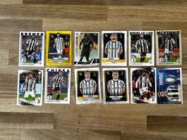 12 Topps Fussball-Cards mit Spielern von Juventus Turin