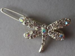 Hochzeit Haarschmuck Haarspange LIEBELLE Strass Silber Neu