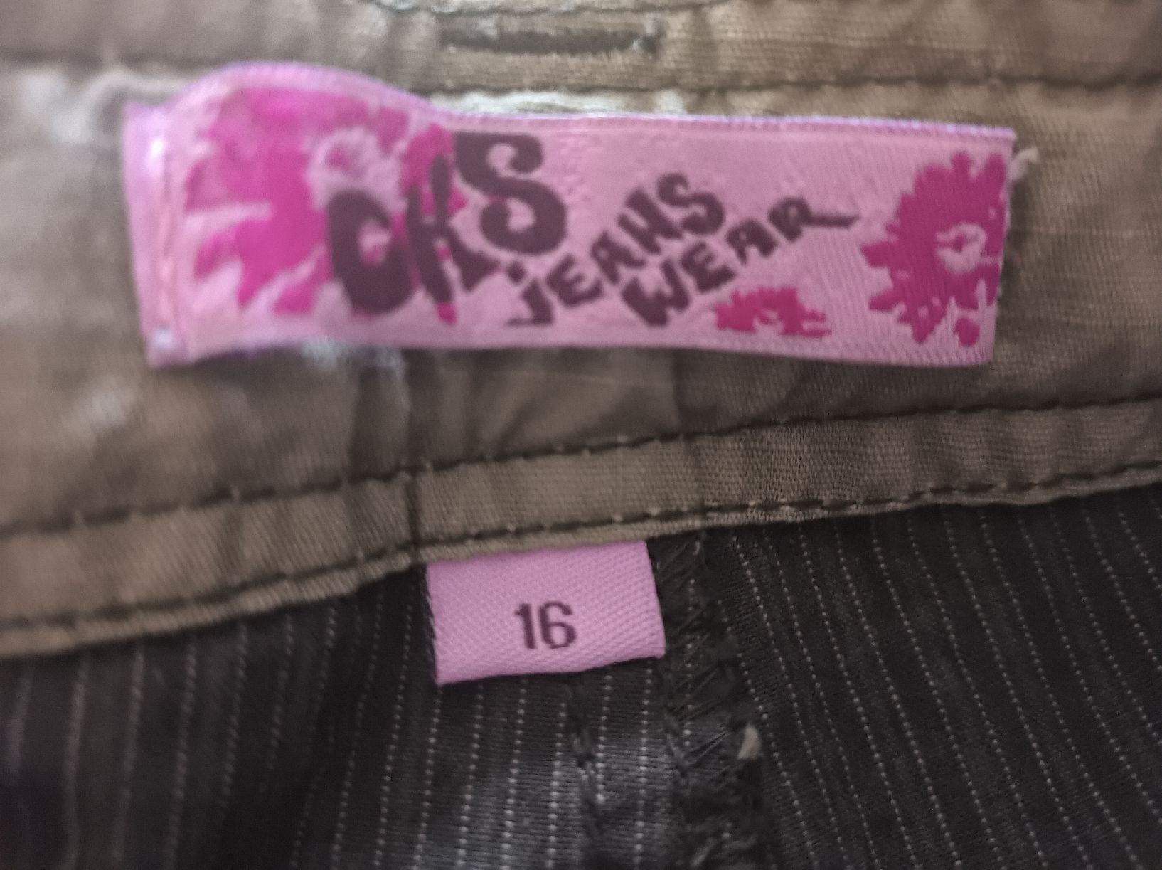 Hosen: Pantalon CKS rayé, taille 16 ans, 176 style cargo – Gebraucht aus Attalens von frakimir 3