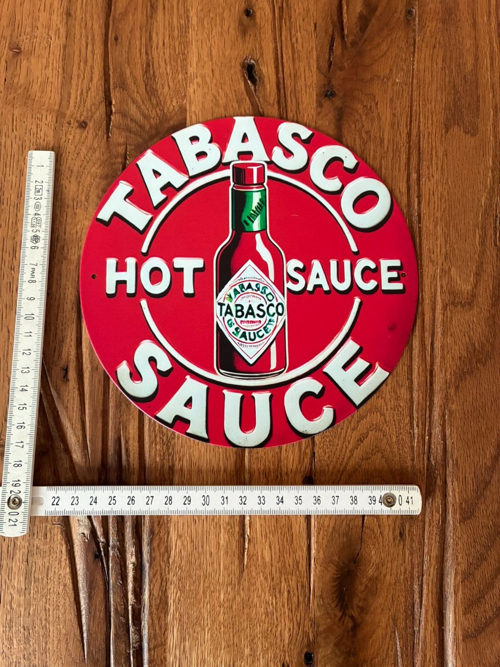Insegne: Tabasco- Hot Sauce -  Schönes Blechschld -  neu – Nuovo e nell'imballaggio originale da Bremgarten AG venduto da Eurotiz 1