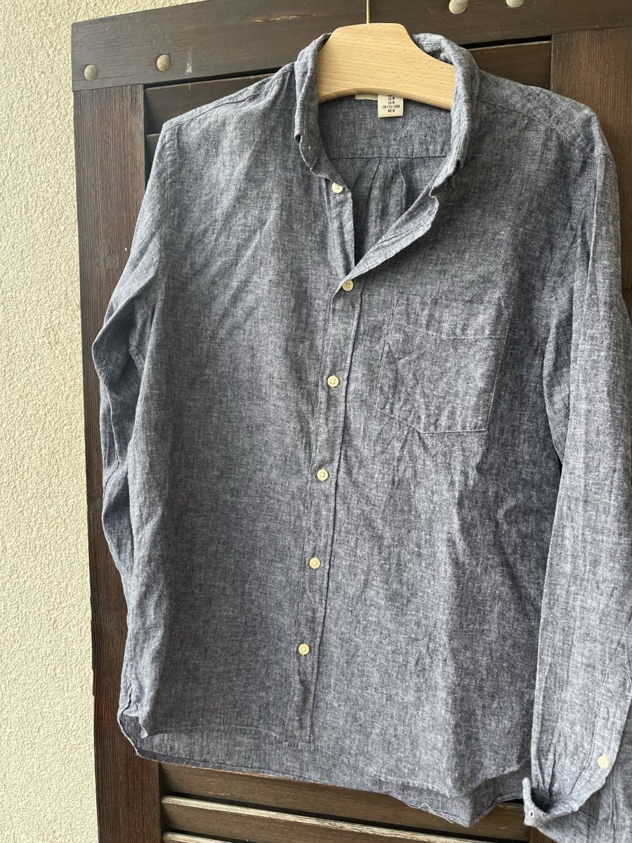 H&M Hemden: Leinenhemd grau Gr. M, Marke H&M – Neu (gemäss Beschreibung) aus Bonaduz von The_flash_1893