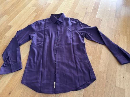 Neues violettes JAKES Herrenhemd Grösse 39/40